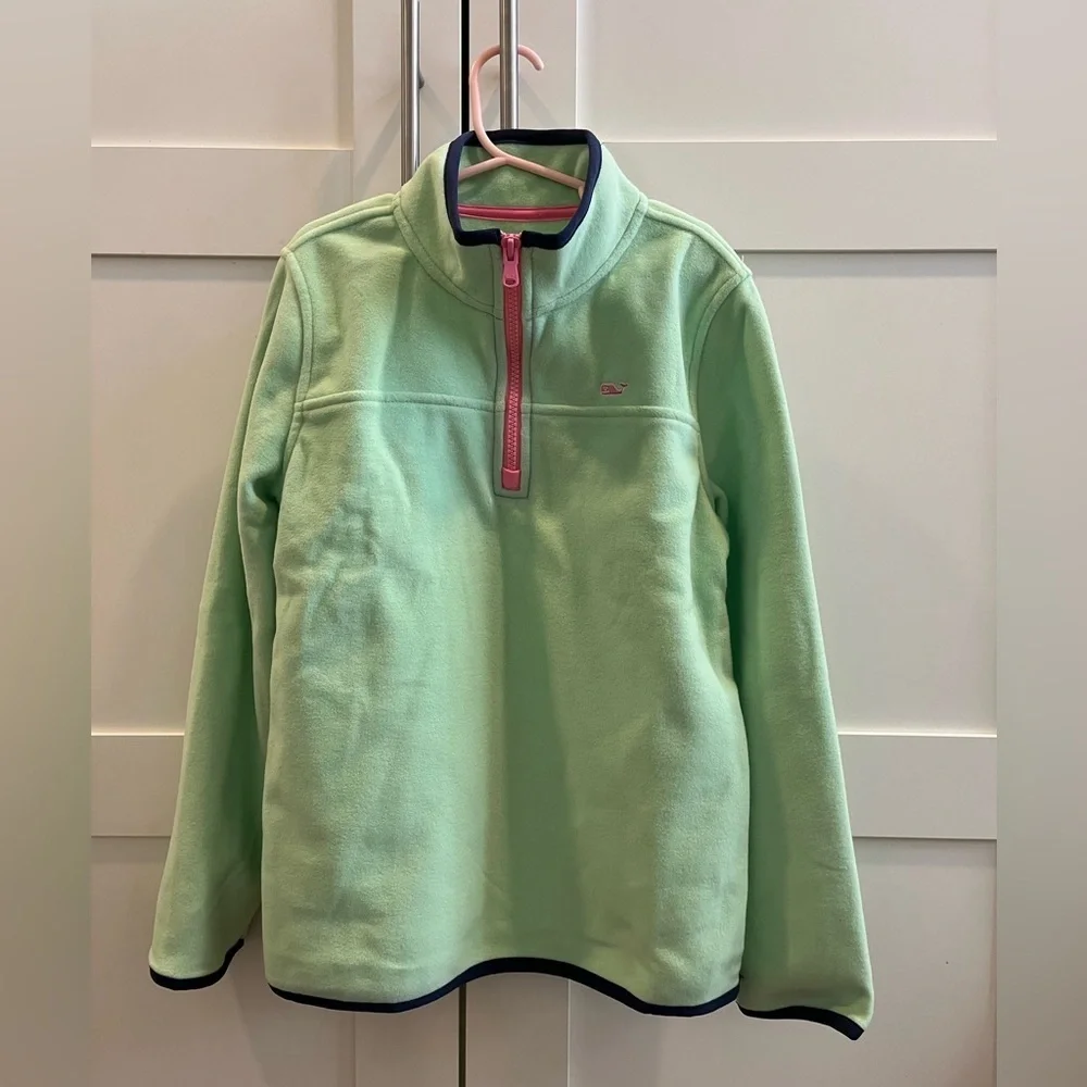 Vineyard Vines Bright Green Quarter Zip Fleece